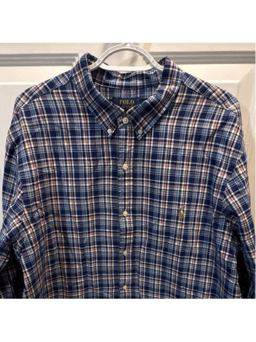 Polo Ralph Lauren Men SLIM Fit Plaid Long Sleeve Button-Down Cotton Shirt 2XL